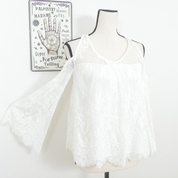 Abercrombie & Fitch Tops - Abercrombie & Fitch White Lace Size XS BOHO Top